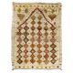 Antique Handmade Turkish Tulu Rug with Geometric Design, 100% Wool