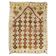 Tapis Tulu turc ancien fait main avec design géométrique, 100 % laine