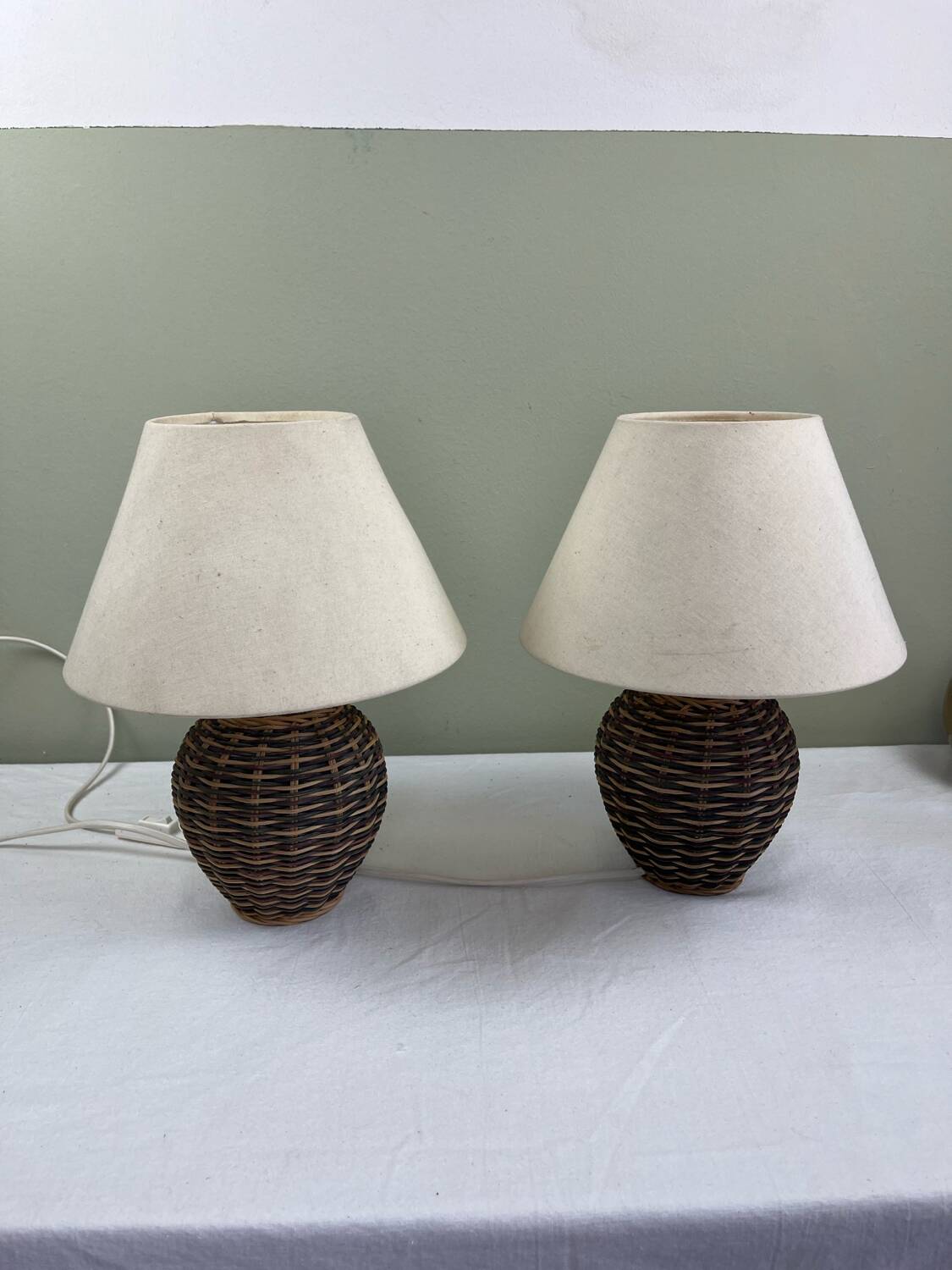 Pair of bedside lamps
