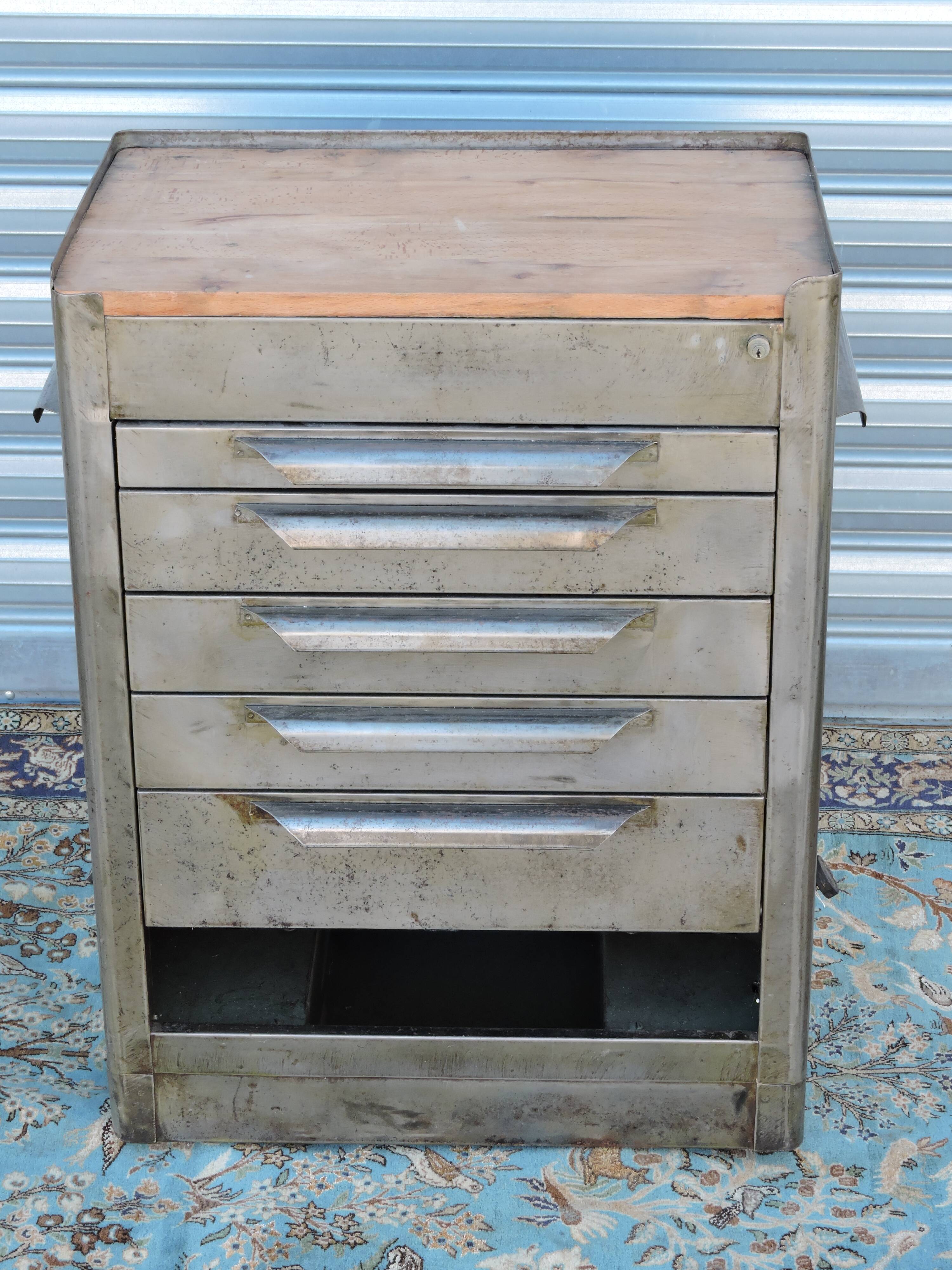 Former workshop maid, industrial furniture on wheels