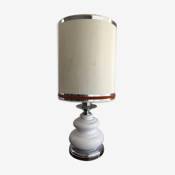 Chrome ceramic lamp 1970