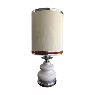 Chrome ceramic lamp 1970