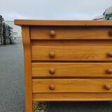 Atypical pine chest of drawers, 1980