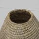 Large old basket with lid, burgundy straw and bramble, woven basket