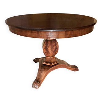 Round mahogany table