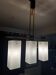 Three-light opaline pendant lamp by Maison Arlus, 1950