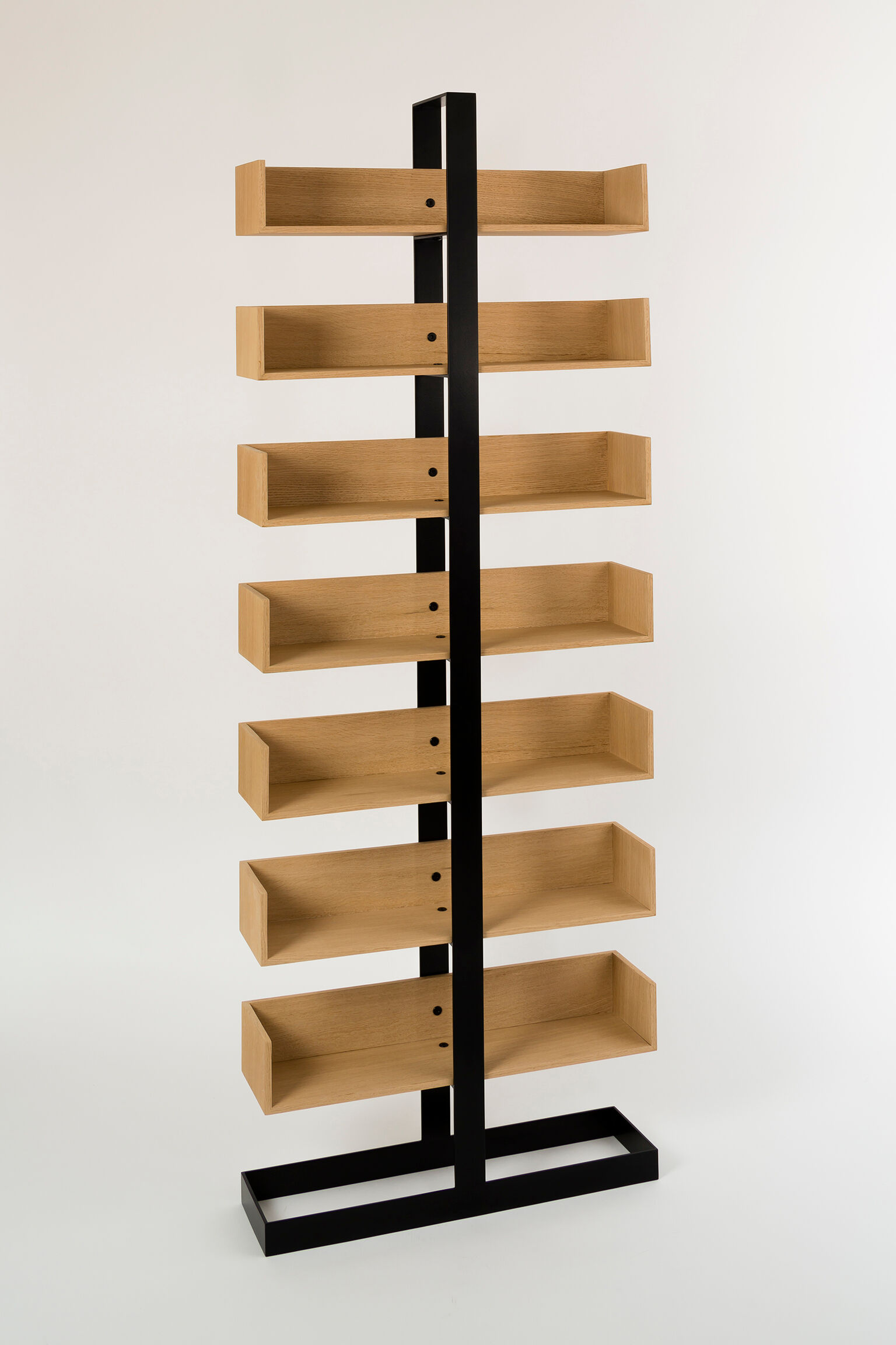 Severin-1 wooden and metal design bookshelf