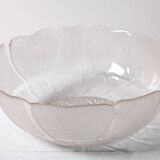 Salad Bowl Fleur, Vintage Decorative Clear Large Fruit Glass Bowl / Arcoroc