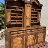 18th century - Bressan sideboard with elm burl clock