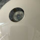 Vintage mushroom ceiling light in white lacquered metal.