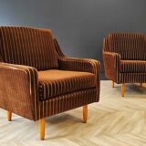 Two mid century armchairs vintage - set 2 chairs