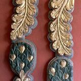 18th Century Italian Handcarved Polychrome Painted Pilaster Friezes, Set of 2