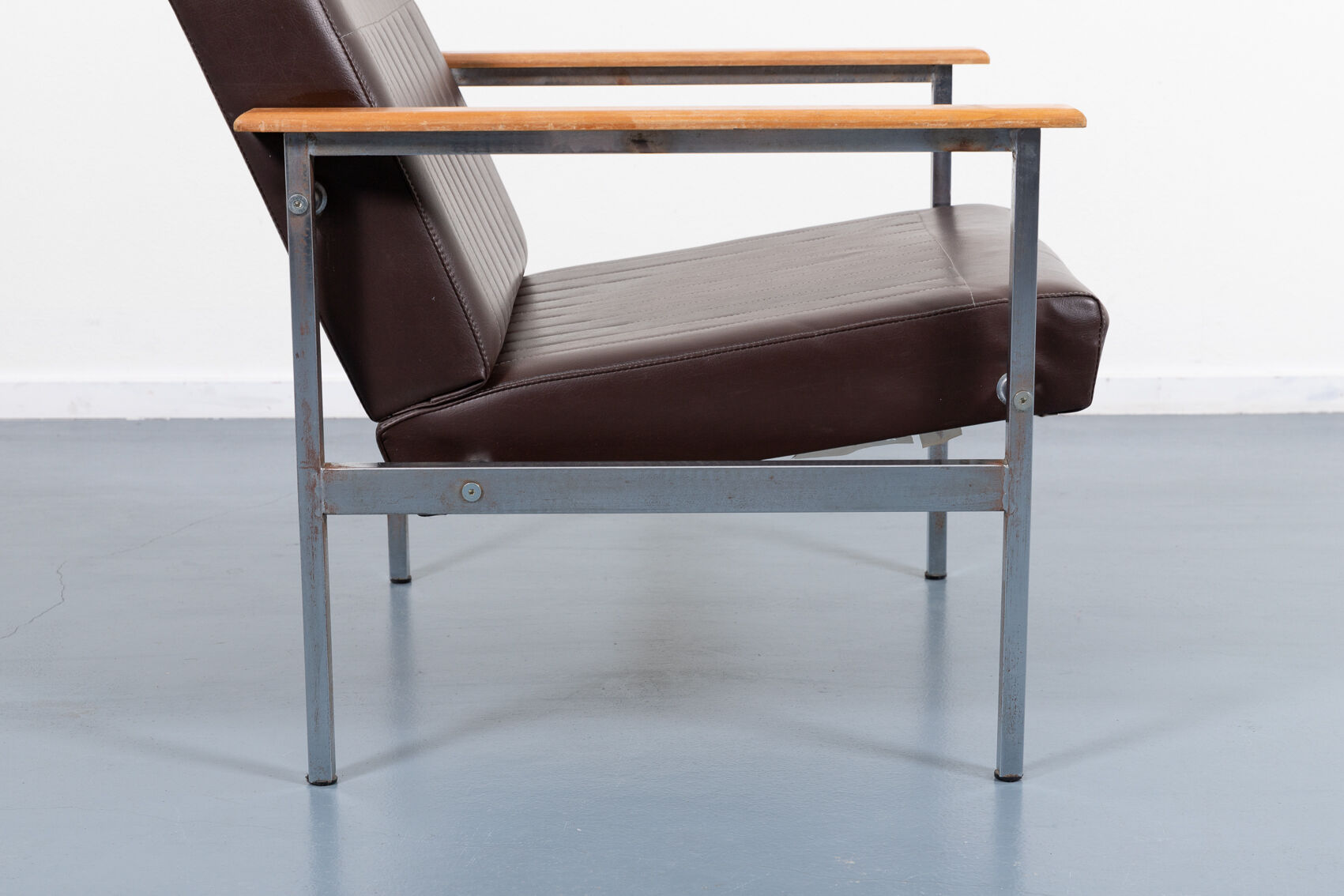 Pair of 1960s architectural armchairs