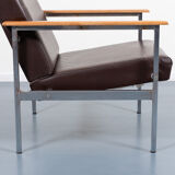 Pair of 1960s architectural armchairs