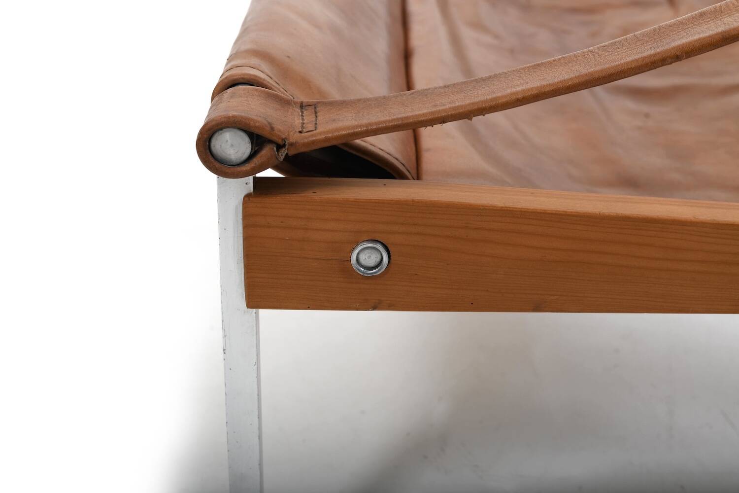 Grand Leather Lounge Chair 'Bequem' by Stig Poulsson c.1970