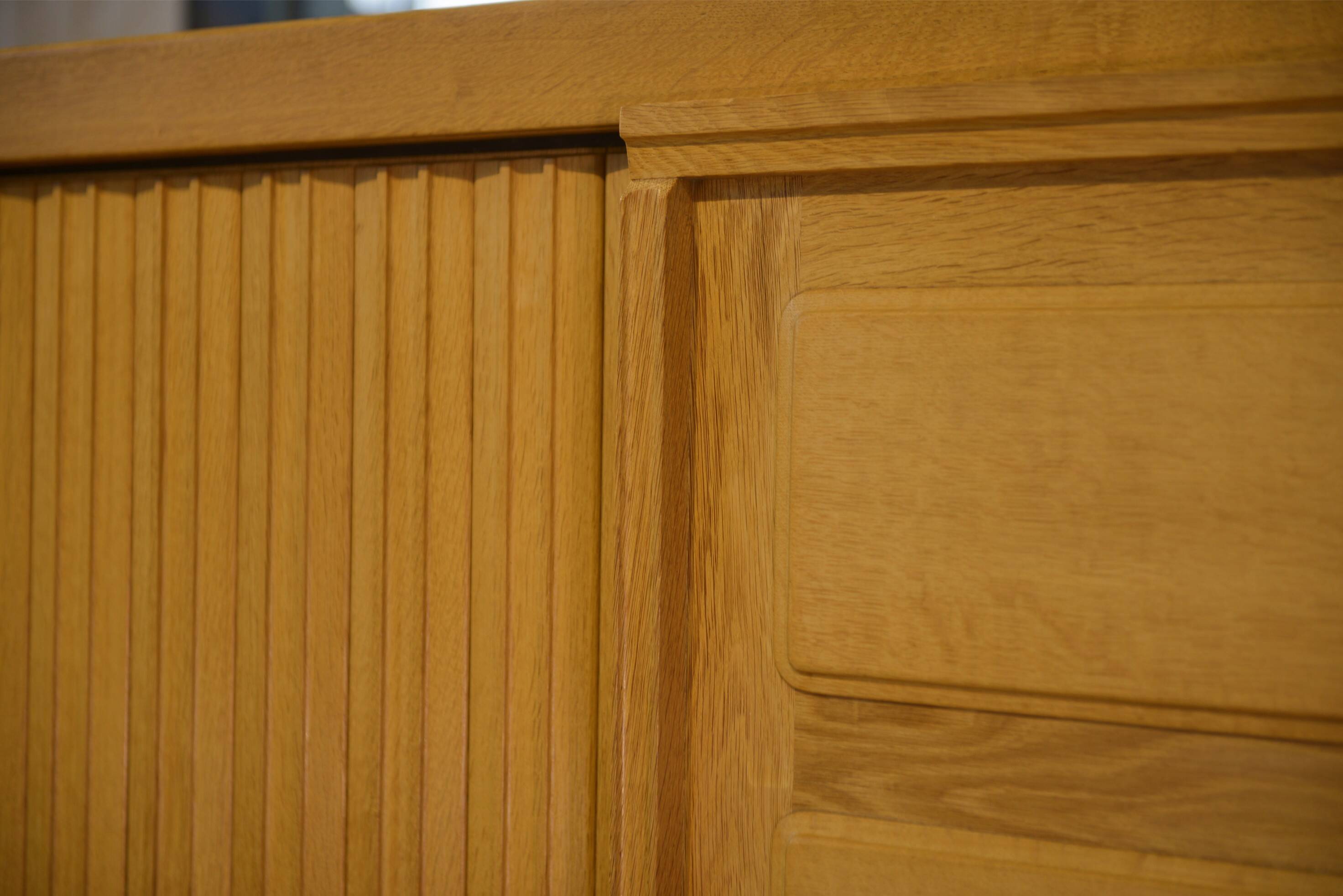 Oak wardrobe by Guillerme and Chambron 1950s
