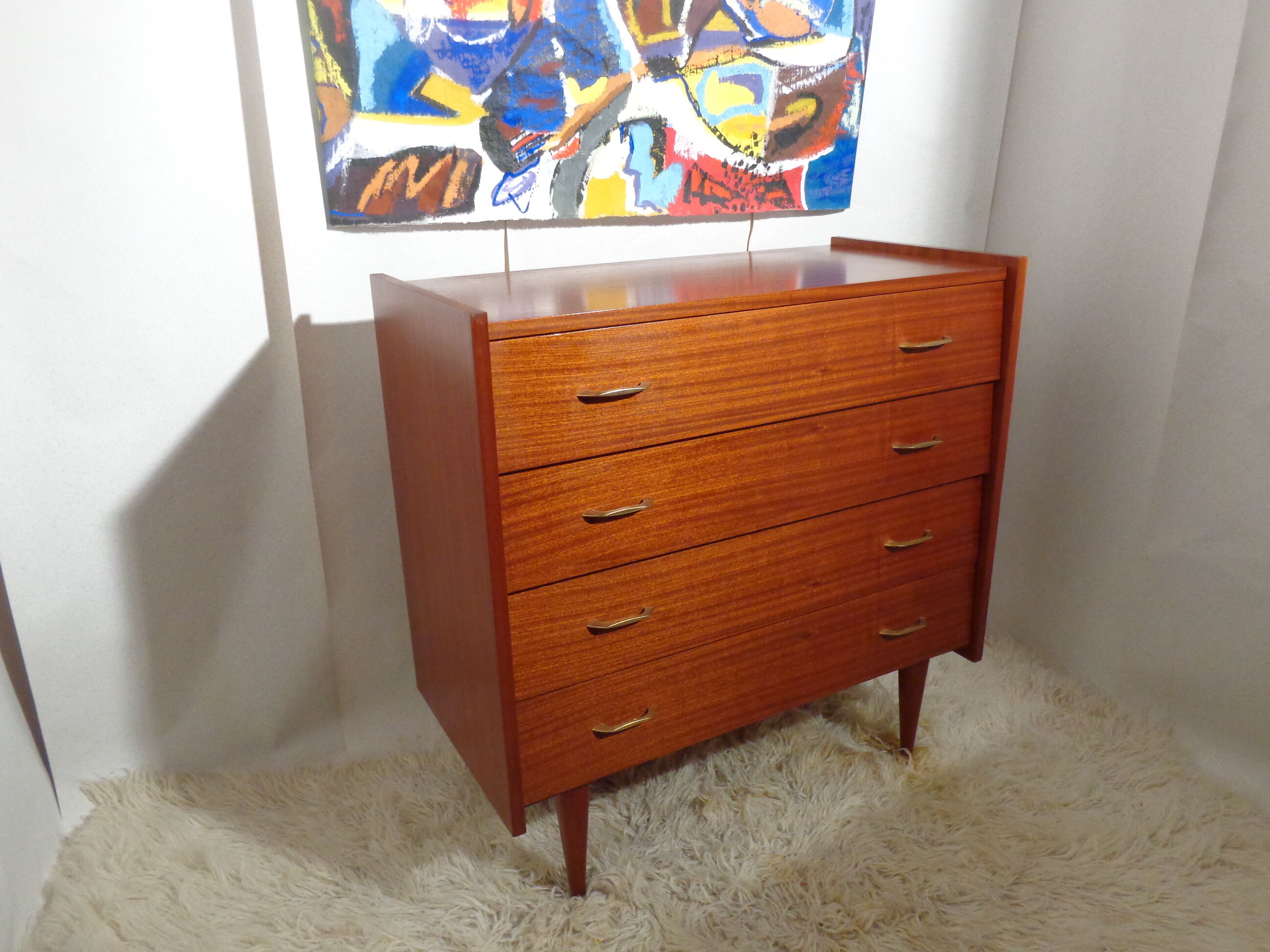 Chest of drawers vintage 60s teak