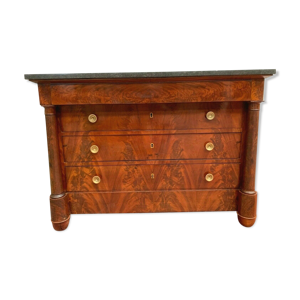 Commode d'époque Empire a colonnes