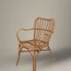 Vintage bamboo and rattan armchair, Florida style, Italy, 1970s.