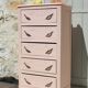 Chiffonnier rose poudré art déco