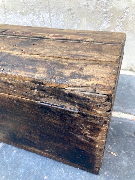 Old small wooden trunk