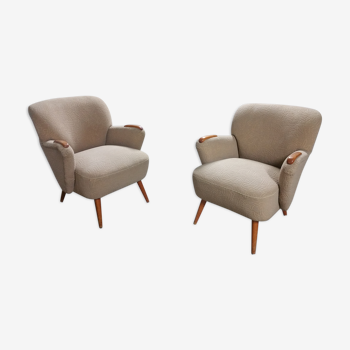 Pair of vintage 50s Danish armchairs