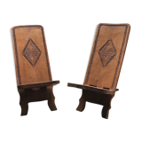 Hand Carved  Chairs, 1960s from Cuba 2 st