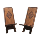 Hand Carved  Chairs, 1960s from Cuba 2 st