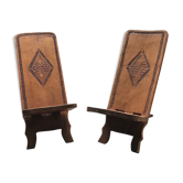 Hand Carved  Chairs, 1960s from Cuba 2 st