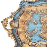 Old carved & patinated wooden top baroque style
