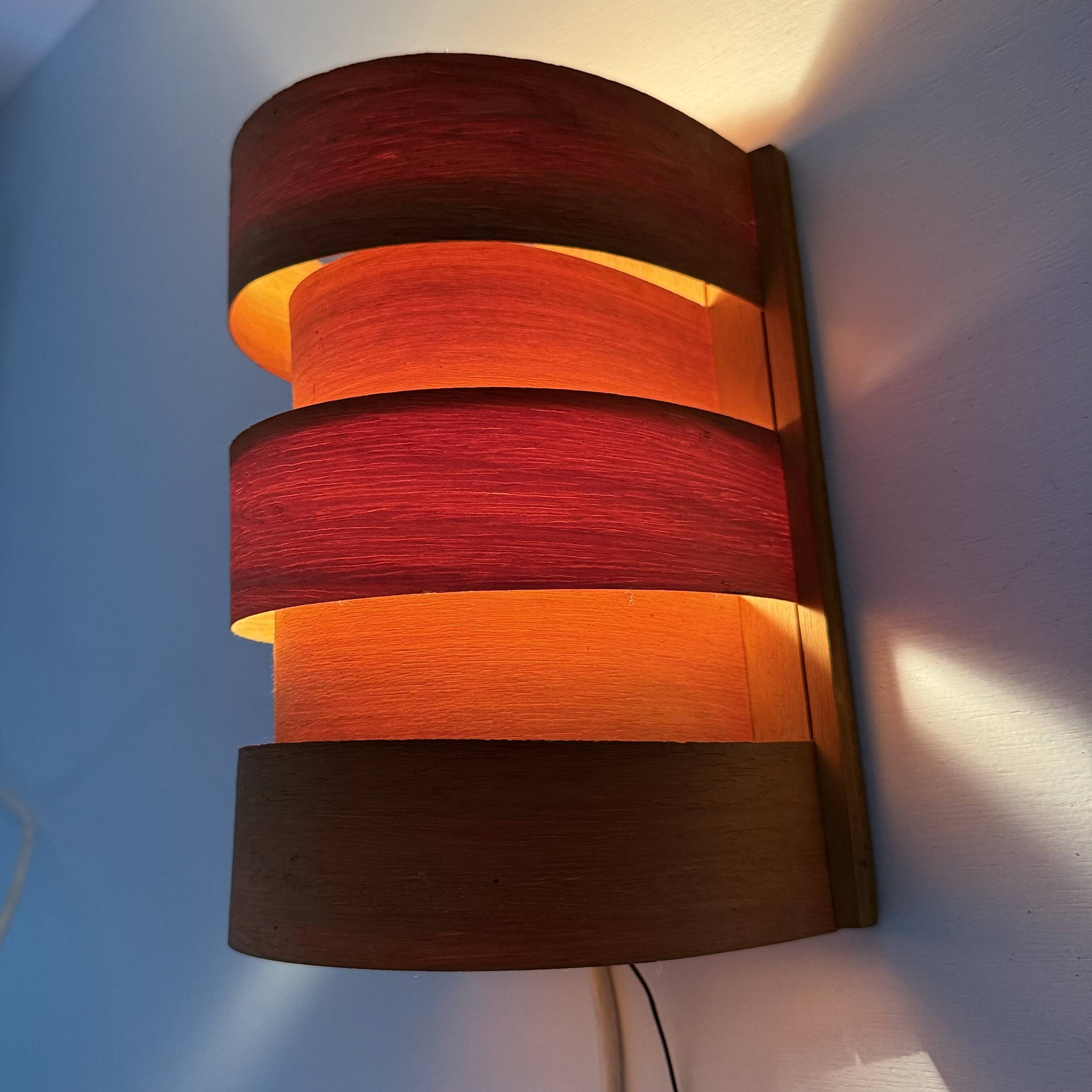 Scandinavian Modern Pine Wall Light by Hans Agne Jakobsson for Markaryd, Sw