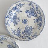 8 flat ironstone plates “Fleurette” Gien