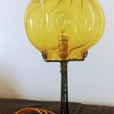Lampe floral fer forgé 1940