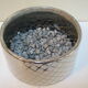 Round glazed ceramic bamboo or hyacinth pot
