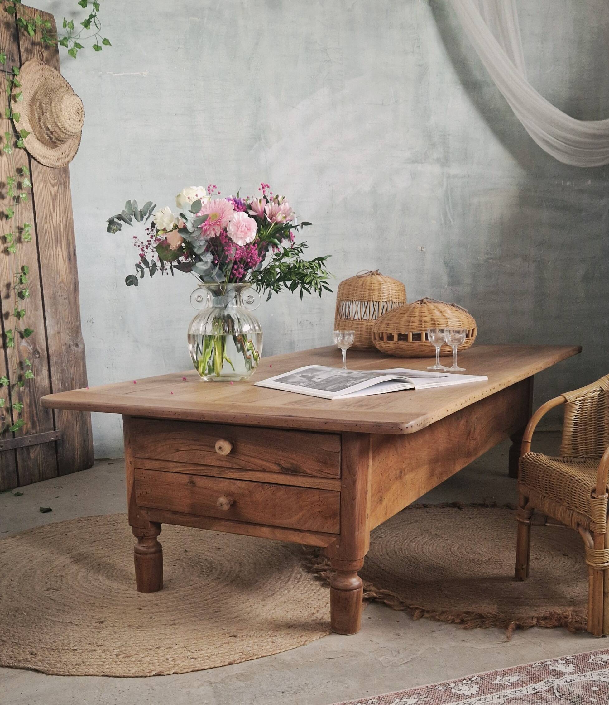 Old and large coffee table