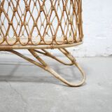 Vintage rattan cradle