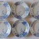 Lot 6 flat plates iron earth K&G Lunéville Platane series