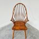 Windsor chair with high spindled back, beech, 1950s.