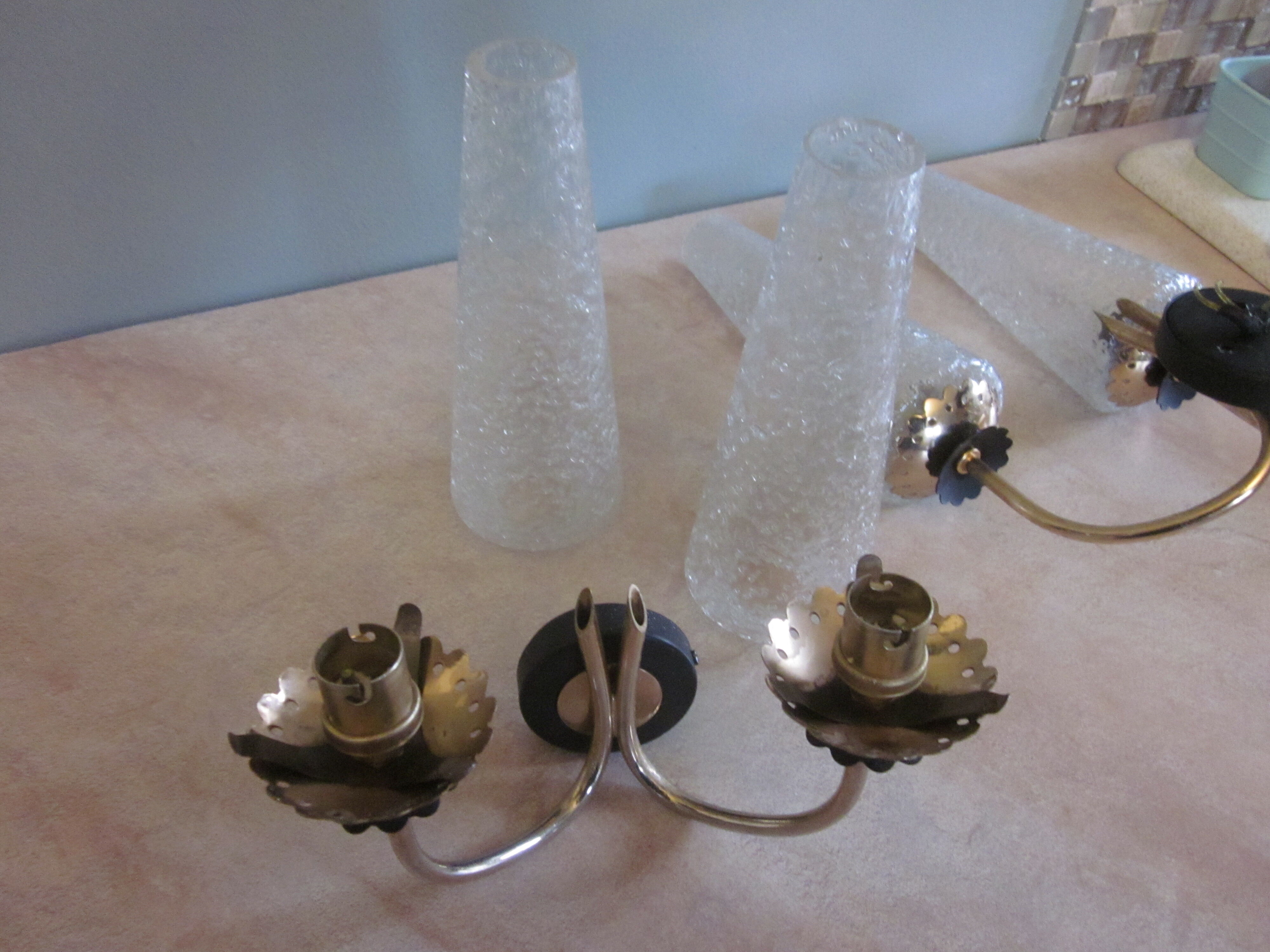 pair of wall lamps arlus of the years 50-60