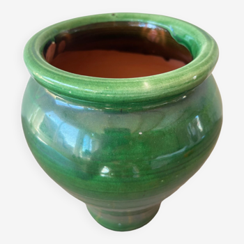 Glazed terracotta pot or vase