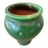 Glazed terracotta pot or vase