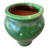 Glazed terracotta pot or vase
