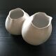 Double organic shaped vase