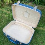 Blue vintage mini suitcase
