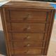 Antique upholsterer furniture with 3 drawers and a false drawer door – Completely restored