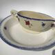 Mary Lou Digoin hollow dish blue edge diameter 25