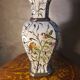 ceramic vase with birds BOHEMIA porcelain 1960 37x17 beautiful size