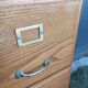 Oak curtain binder notary furniture 4 drawers