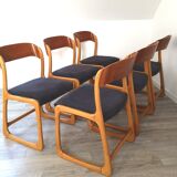 Set of 6 Baumann Sleigh chairs