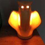 Vintage ceramic owl lamp from the 70s
